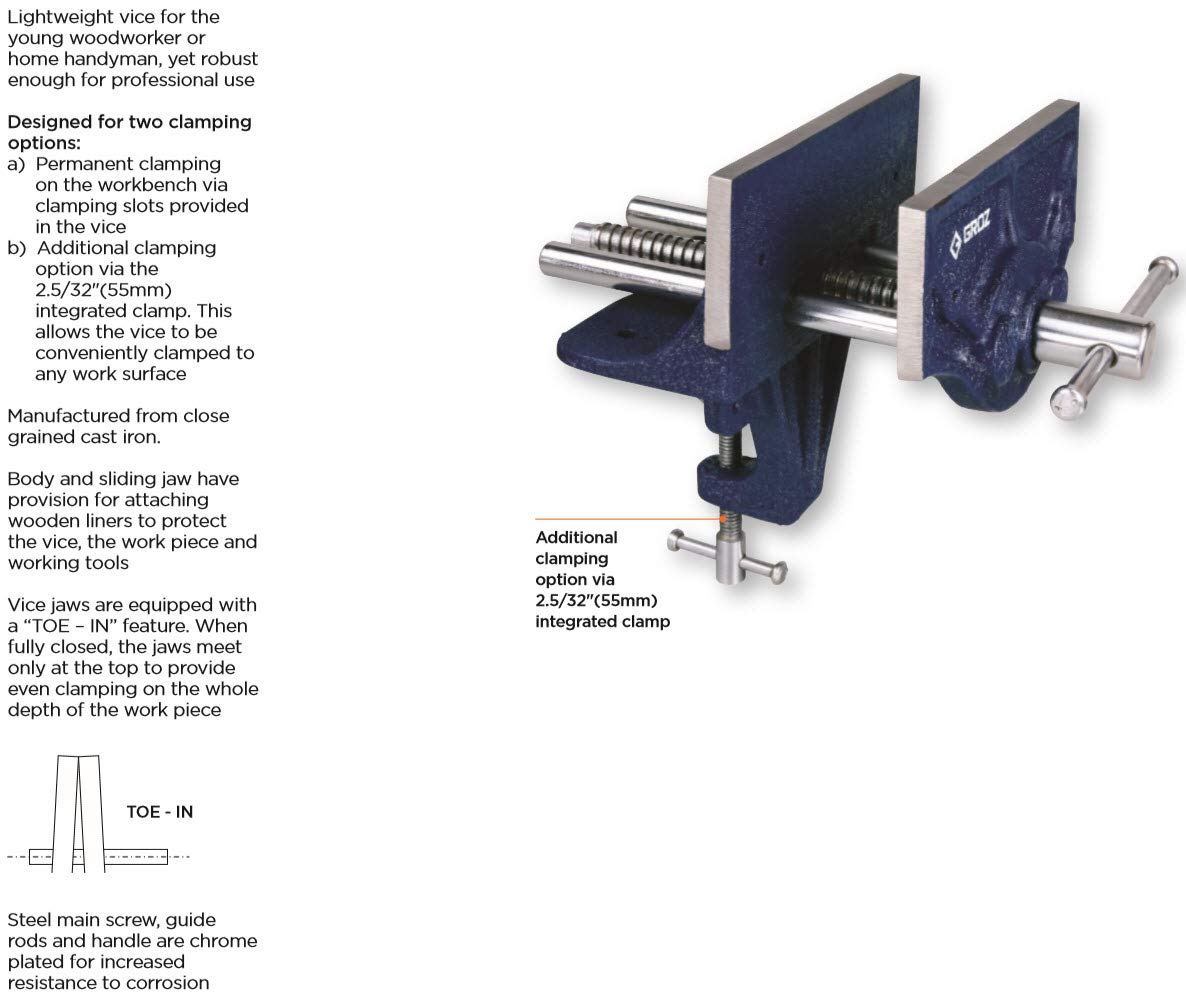 6-inch Portable Cast Iron Wood-Working Vise Y5688