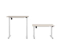White Base & Light Oak Top Height-Adjustable Desk P910
