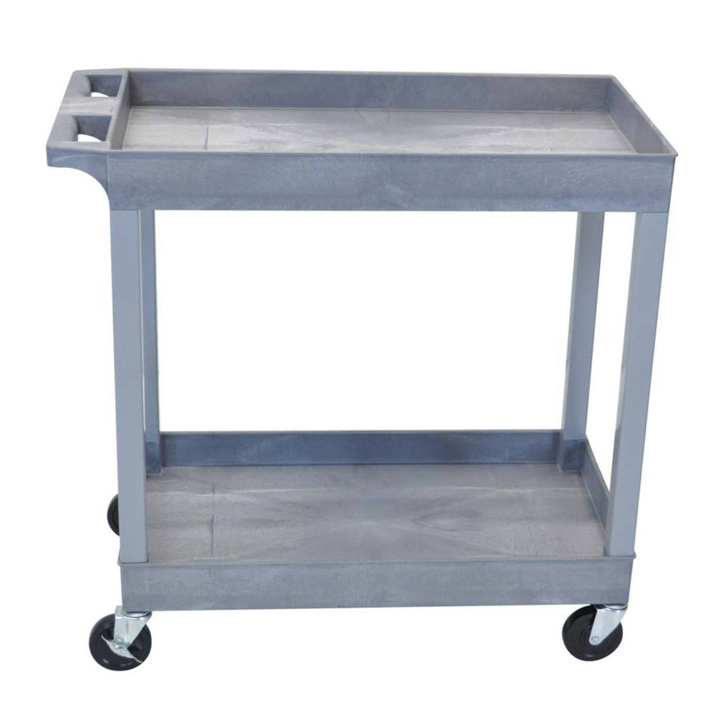 2-Shelf Tub Cart Gray R35307