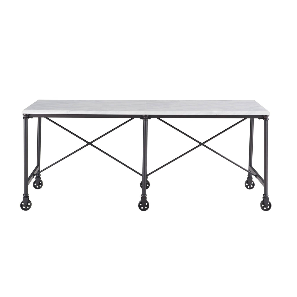 Black Metal 29-inch Kitchen Island Table Y8860