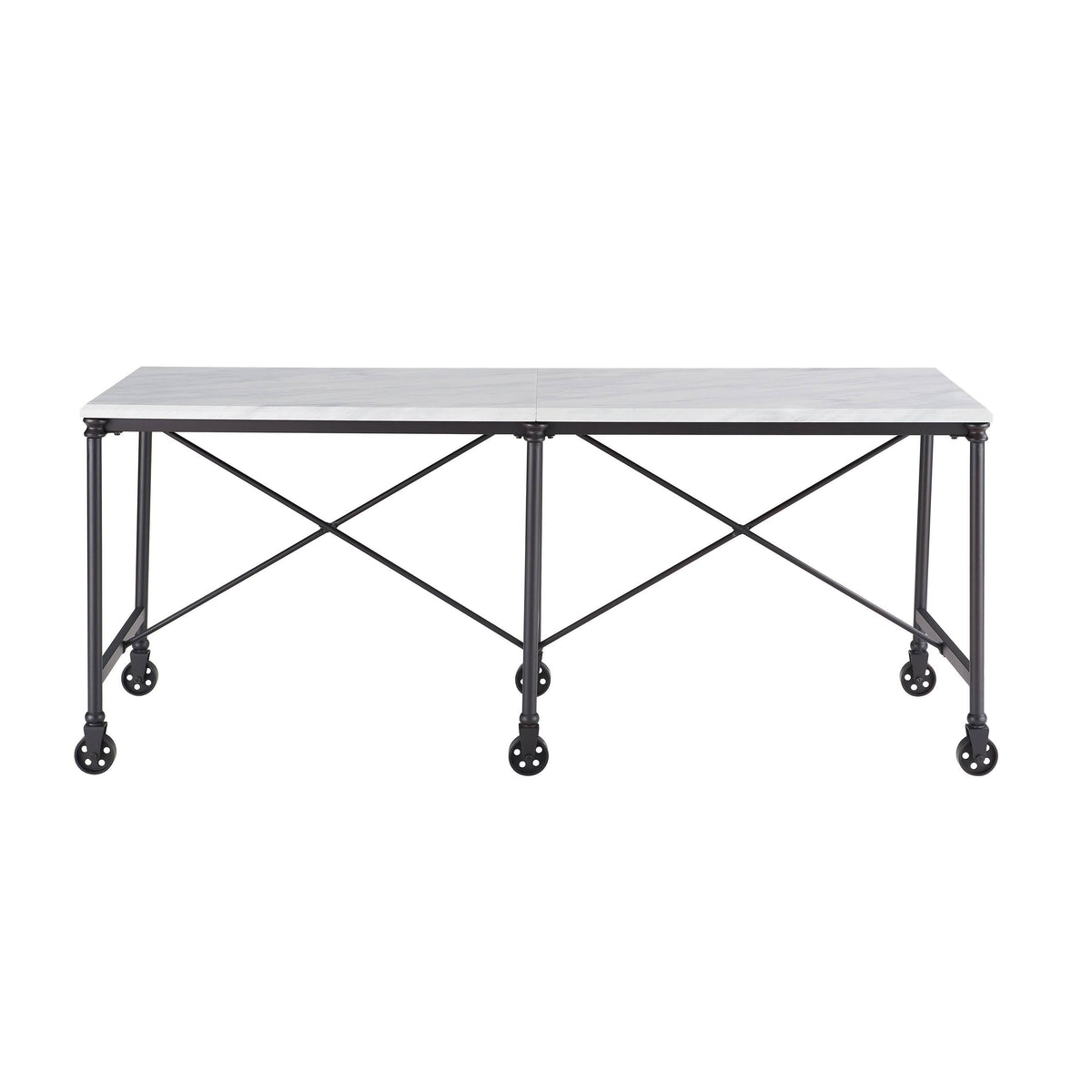 Black Metal 29-inch Kitchen Island Table Y8860