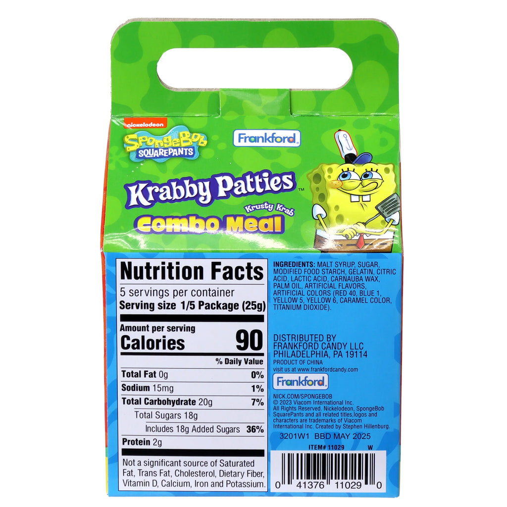 Krabby Patties Gummy Candy Combo Meal, 4.4oz M5328