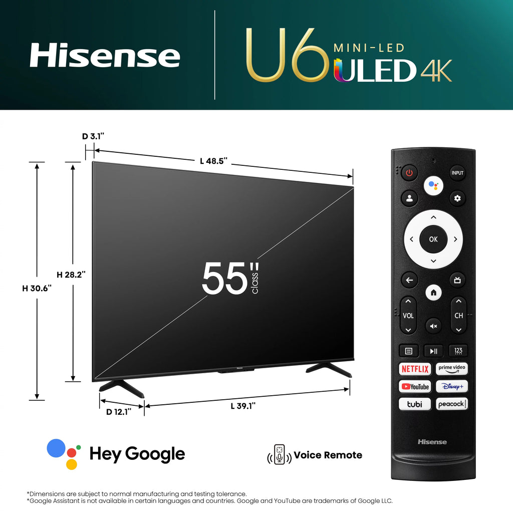 55-Inch Mini-LED QLED Google Smart TV G356