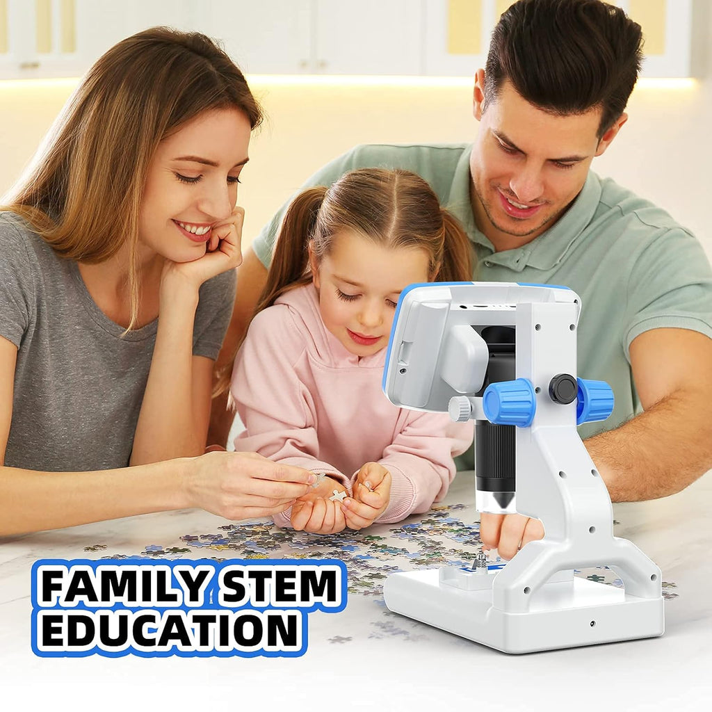 5'' LCD Kids Microscope 300X with 32GB SD Card G293