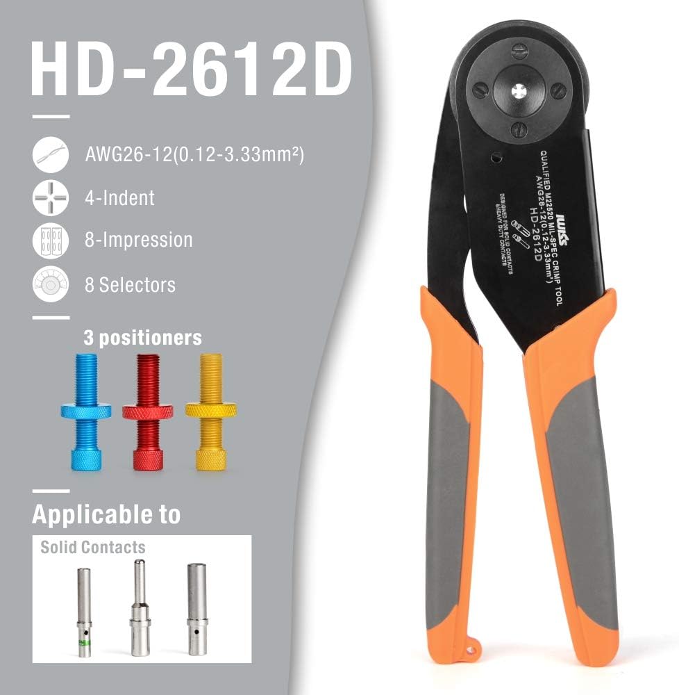 Deutsch Solid Contacts Crimping Tool AWG 26-12 C40557