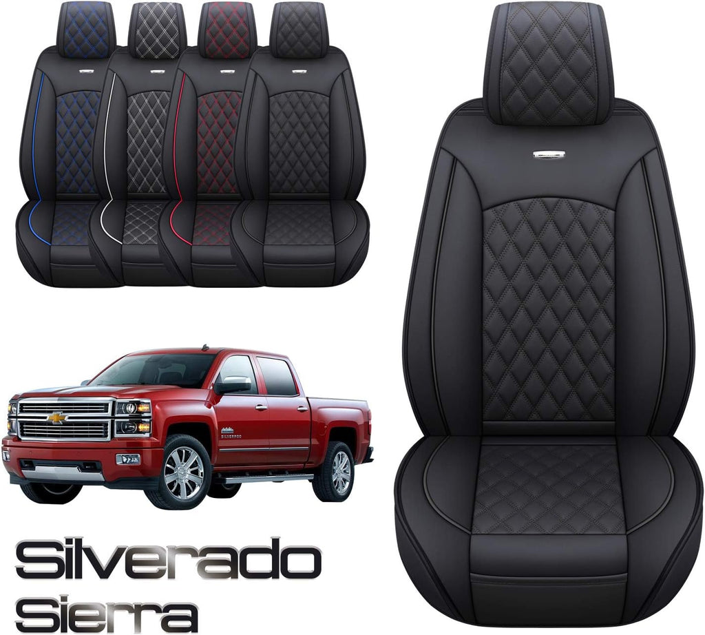 Black 2 Pc Front Seat Covers L424323