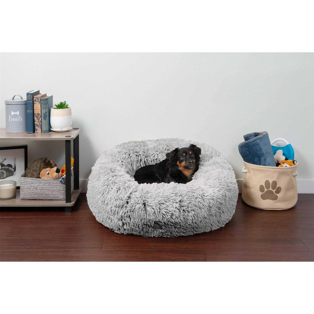 Calming Cuddler Long Fur Donut Dog Bed V393