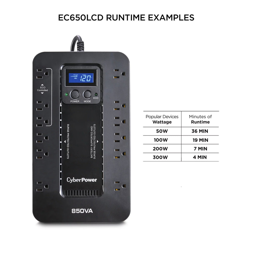 8 Outlet Battery Backup UPS System J754