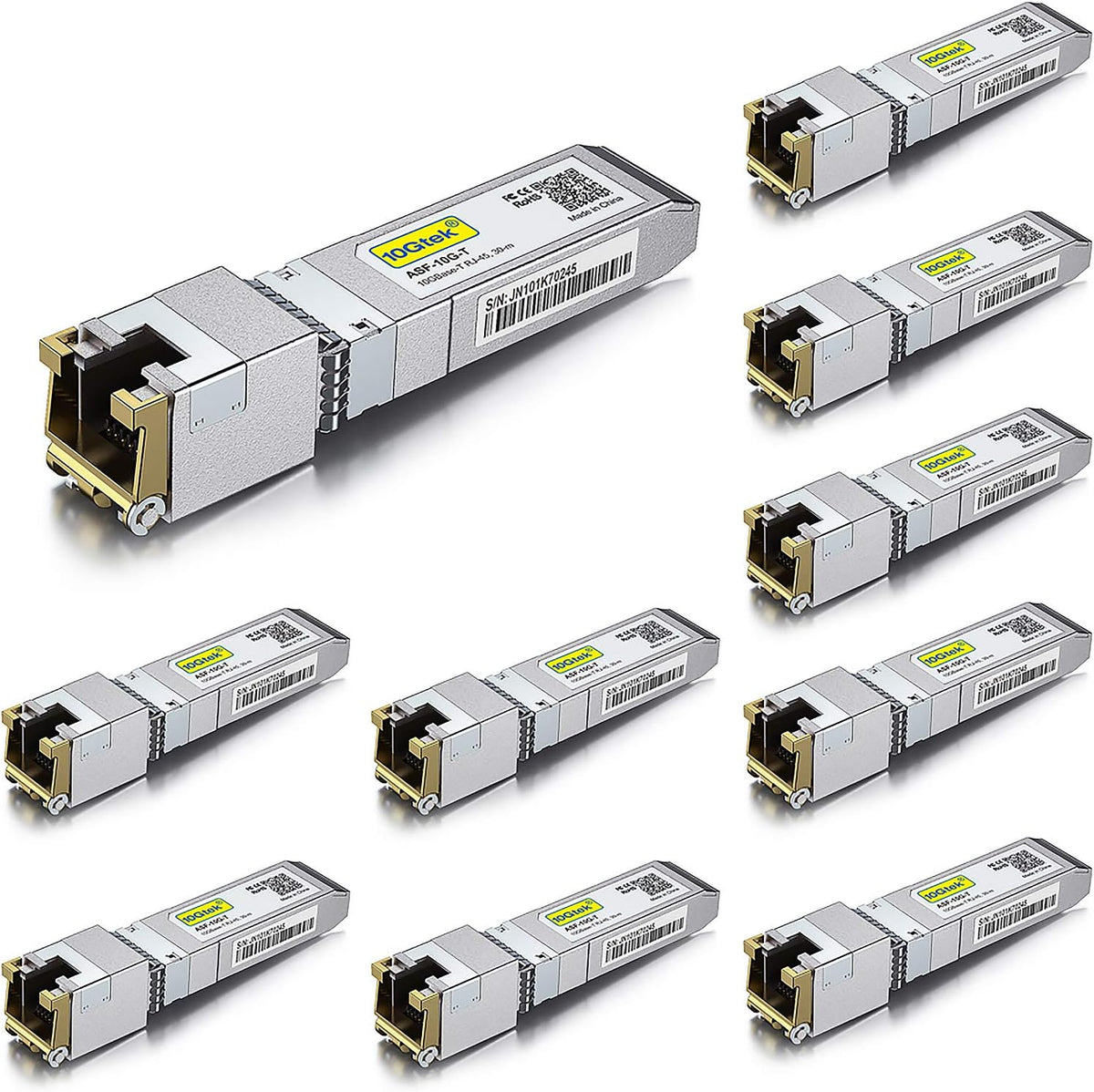10GBase-T SFP+ Transceiver, RJ-45 SFP+ CAT.6a, up to 30 meters C2315
