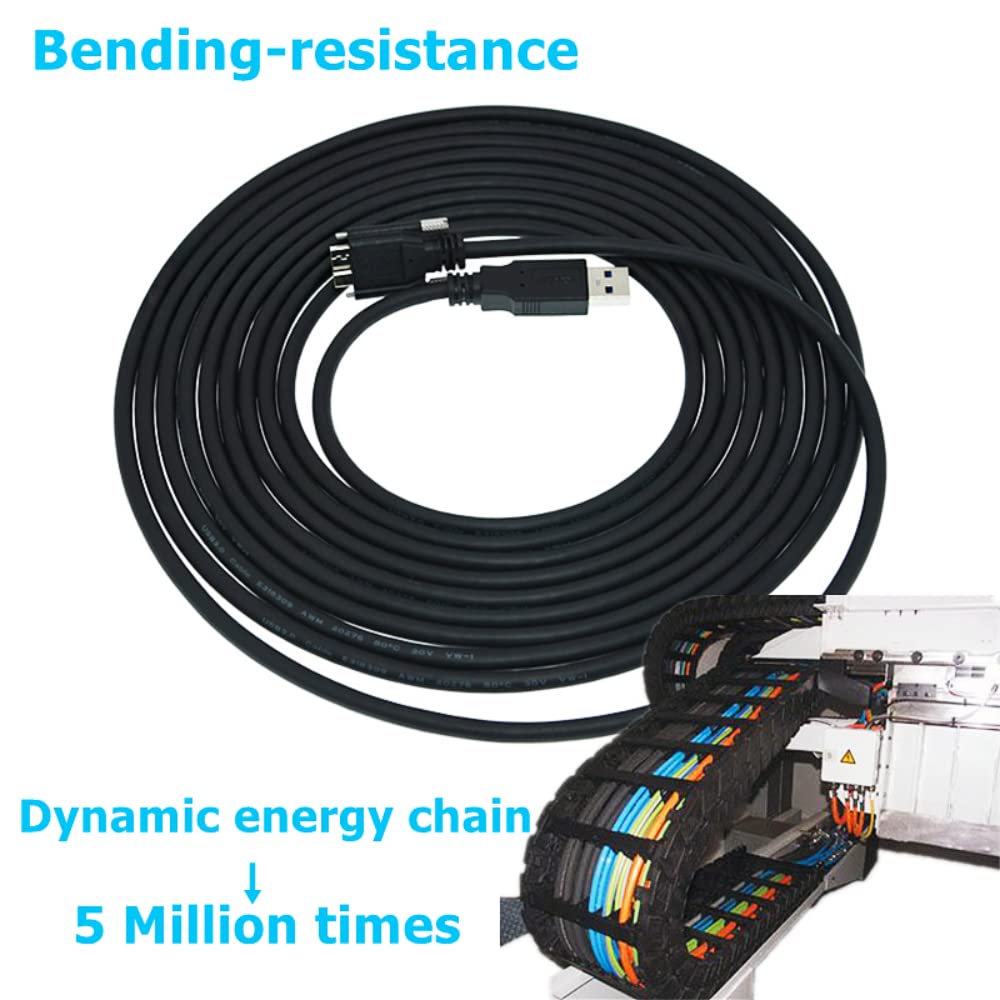 USB 3.0 Cable A/M to Micro B/M Dual Screw Locking 3M Pack of 2 O1980