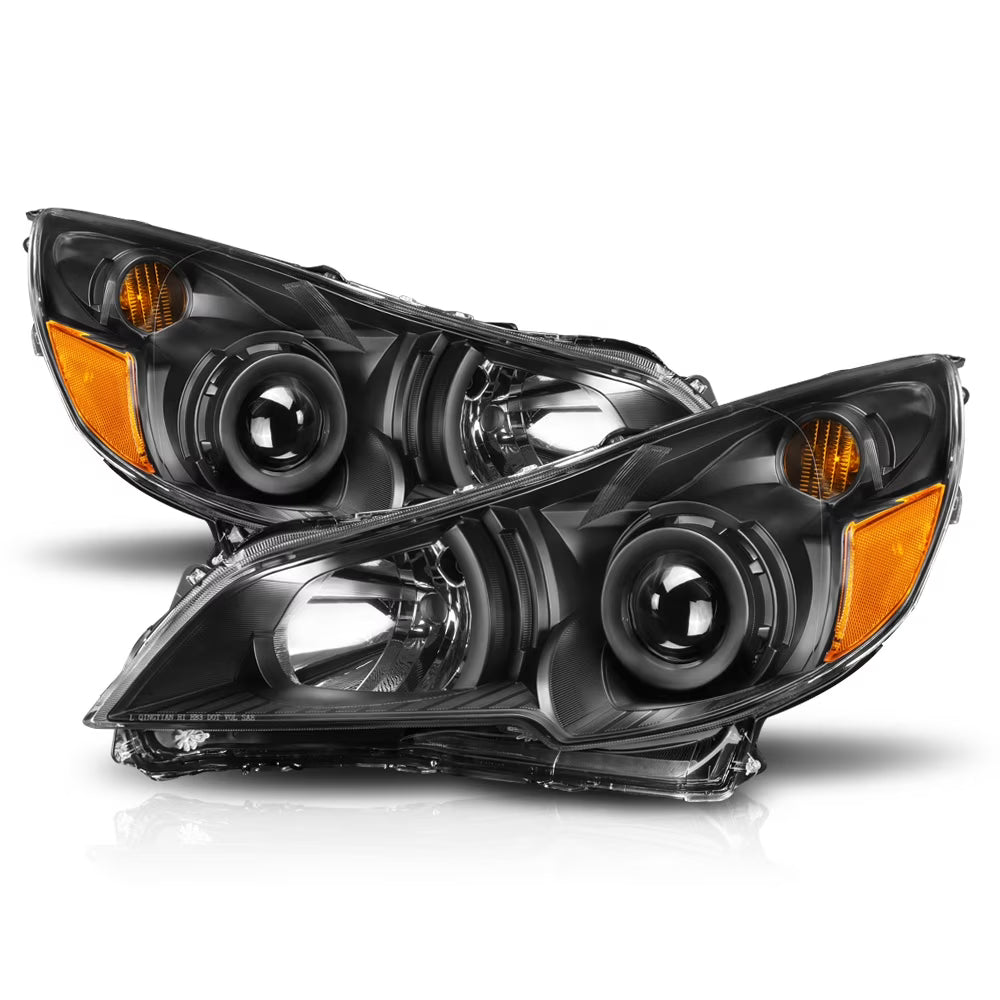 Black Projector Headlight Amber Turn Signal Reflector F82160