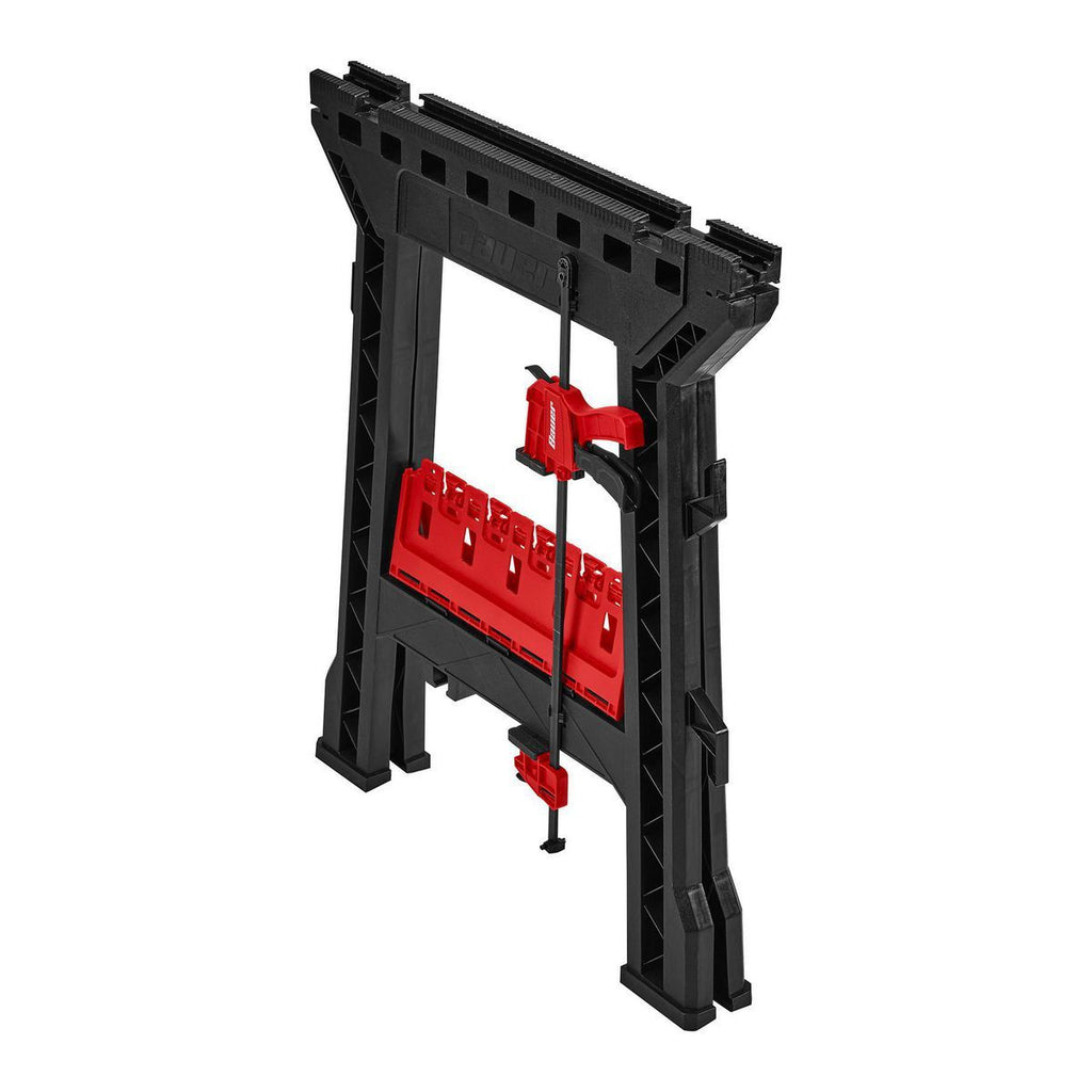 Polypropylene Folding Sawhorse with Bar Clamp, 500 lb. Capacity L1288