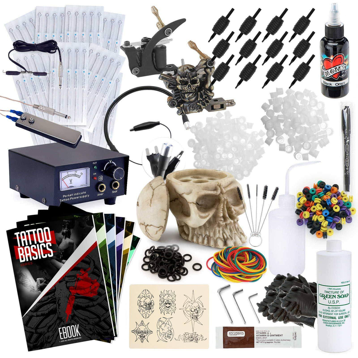 Tattoo Kit 2 Machine Skull Set Q45385