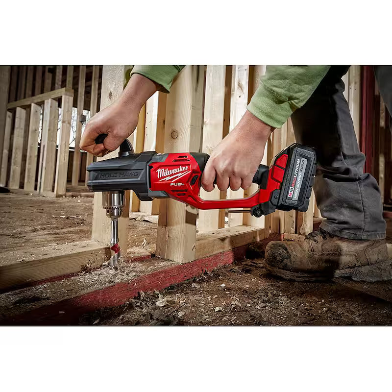 18-Volt Li-Ion Brushless Cordless 1/2 in. Right Angle Drill with Hole Saw Kit V518270