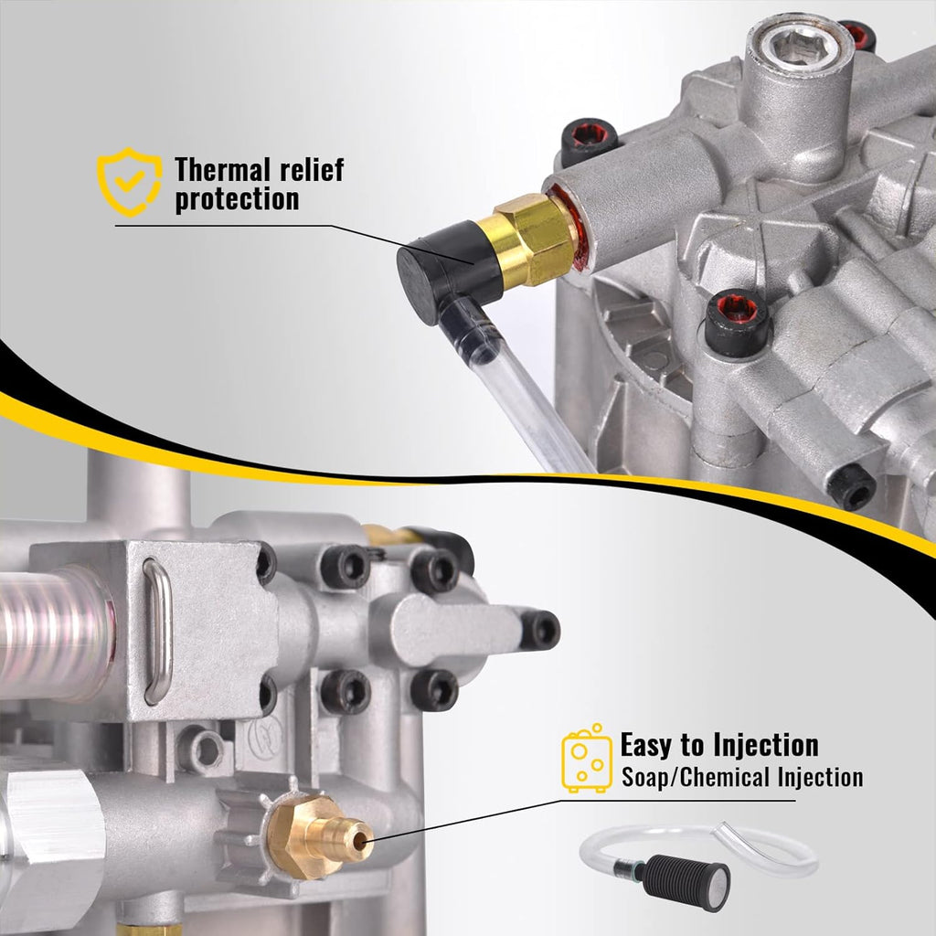 Vertical 3200 PSI Pressure Washer Pump with 7/8 Shaft 2.4 GPM G79697