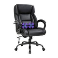 Adjustable Reclining Ergonomic Faux Leather Swiveling Game Chair in Black L8053