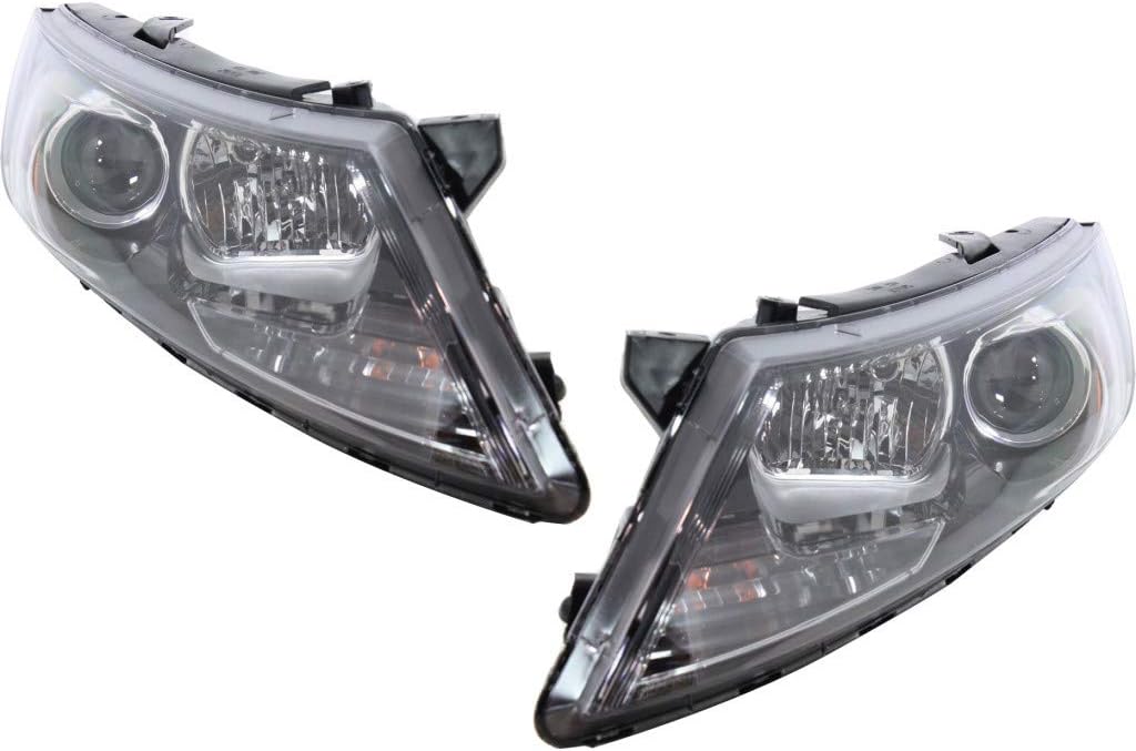 Headlight Assembly for Kia Optima 2010 2011 2012 2013 Pair Halogen Q2352