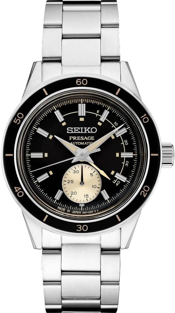 Black Dial Silver Stainless Steel Band Automatic Watch C97296