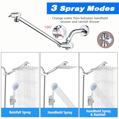 12" Rain Shower Head with Handheld Spray Combo A27210