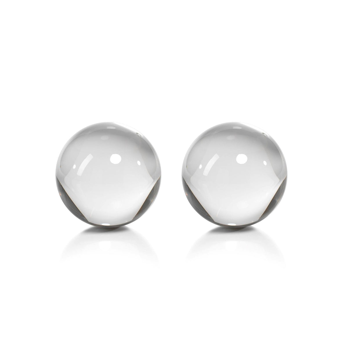 4.5-Inch Diameter Crystal Glass Balls, Set of 2 R4035