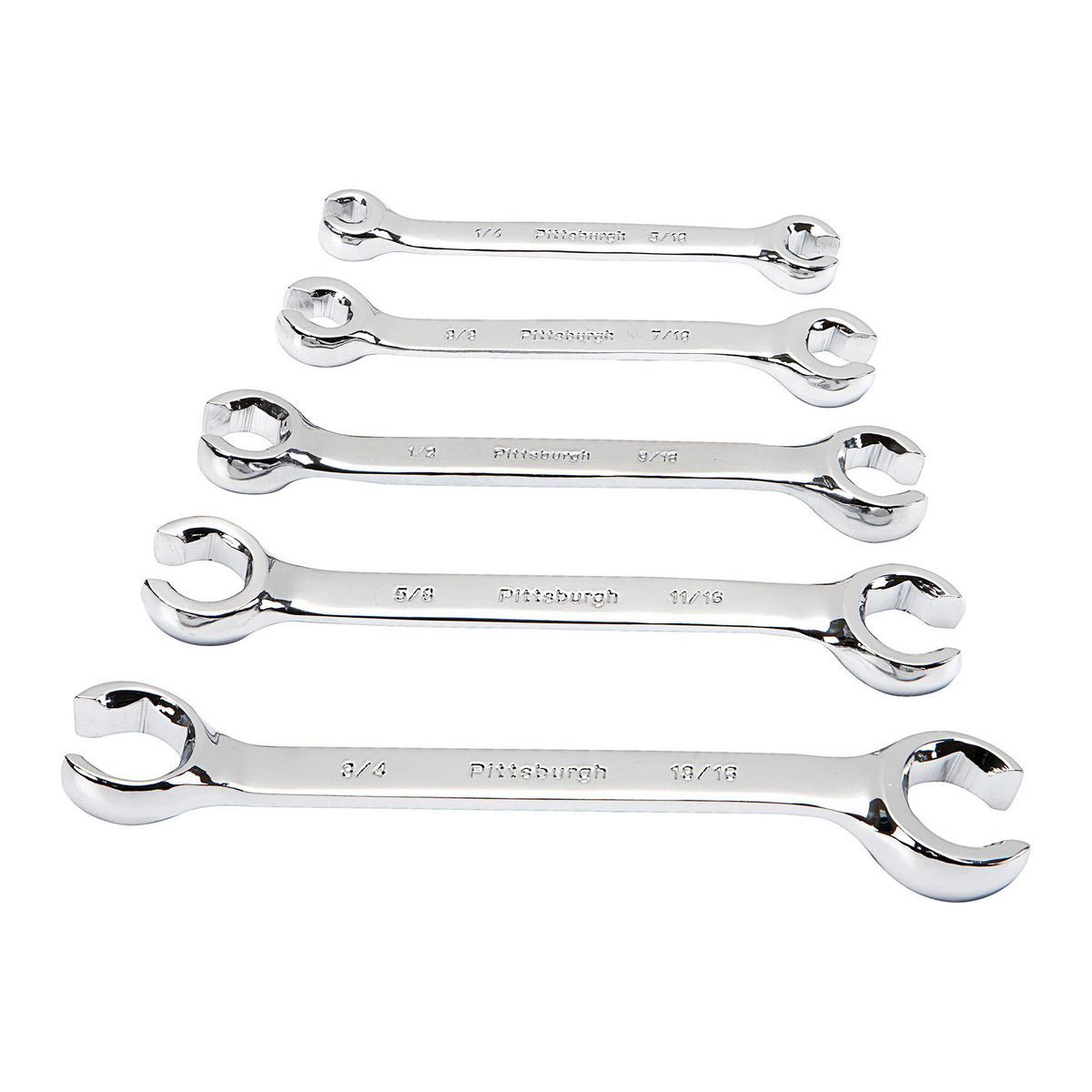 Double-End SAE Flare Nut Wrench Set, 5 Piece G185