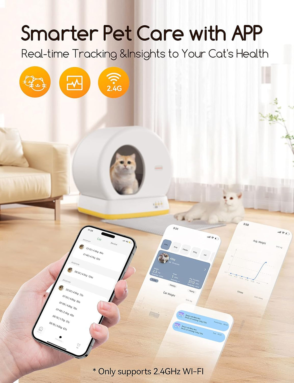 Self-Cleaning Automatic Cat Litter Box H511