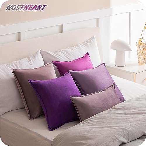 12x20 Inch Set of 4 Velvet Throw Pillow Covers I47774