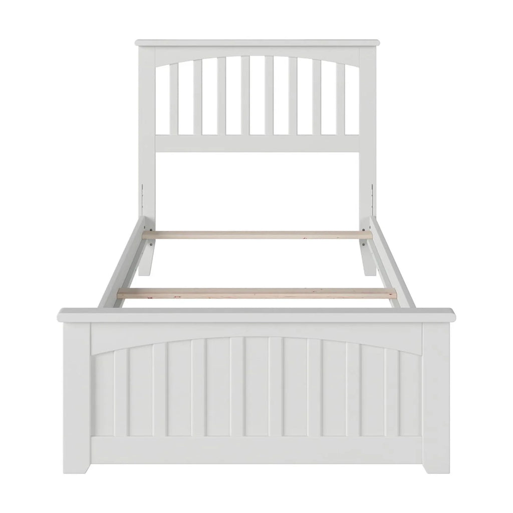 White Twin Bed with Footboard P225557