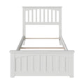 White Twin Bed with Footboard P225557
