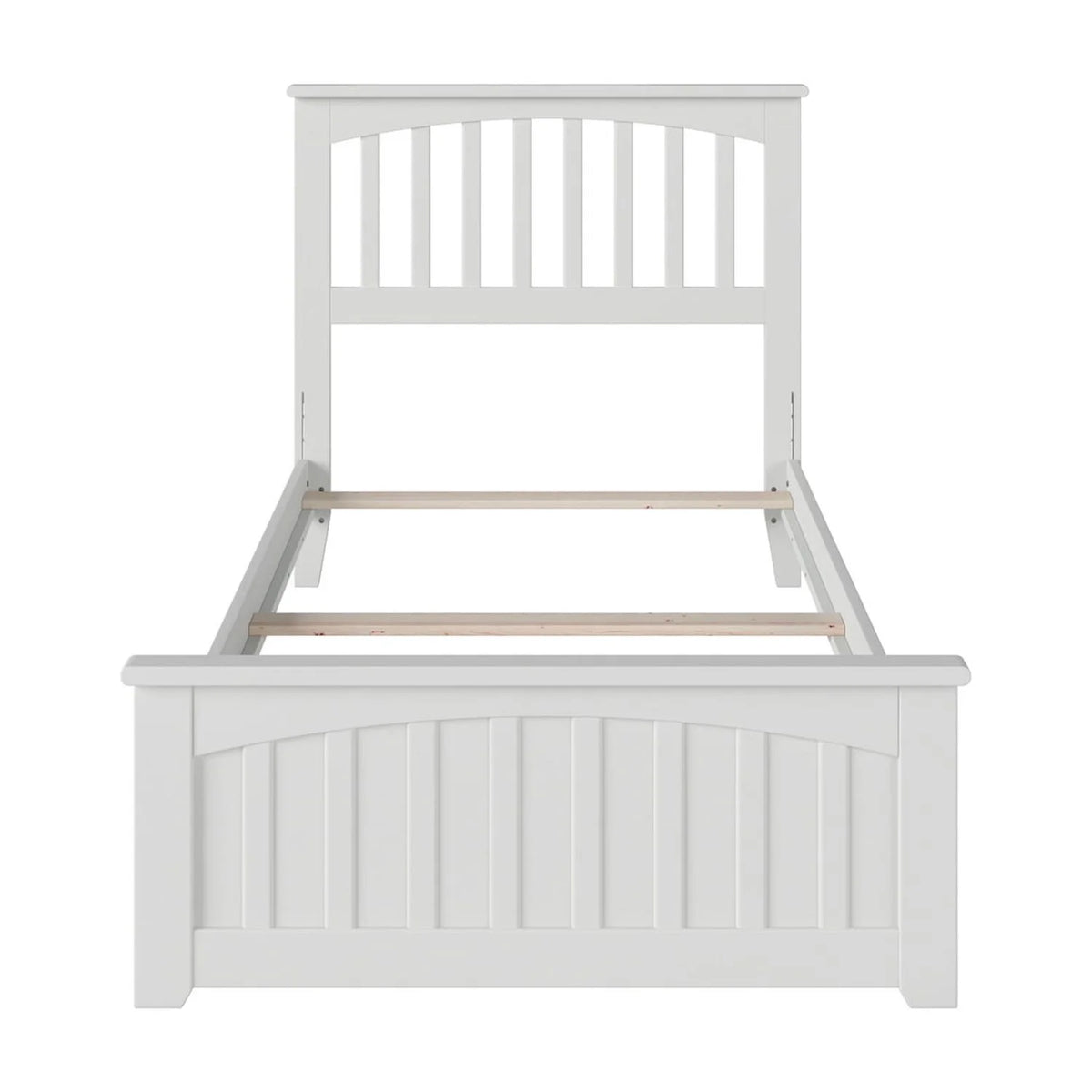 White Twin Bed with Footboard P225557