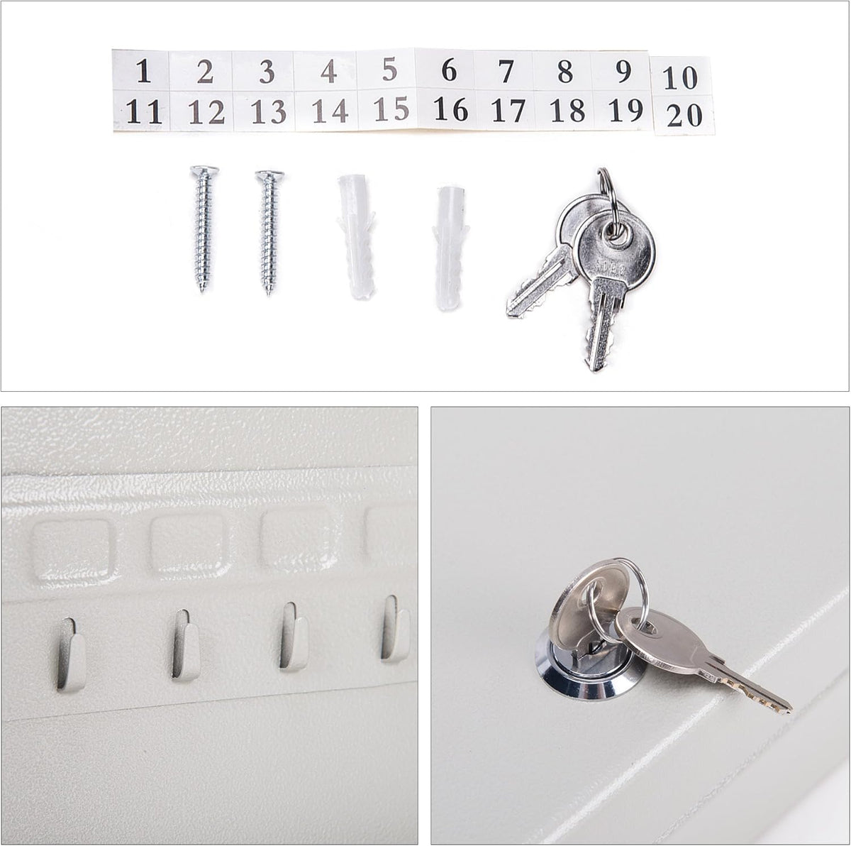 Carbon Steel Key Cabinet Storage Box Organizer with Mechanical Lock P6800