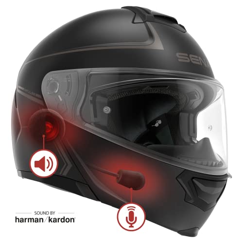 Matte Black Large Dual Visor Modular Bluetooth Helmet C2478