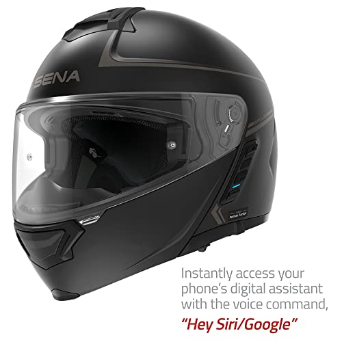 Matte Black Large Dual Visor Modular Bluetooth Helmet C2478