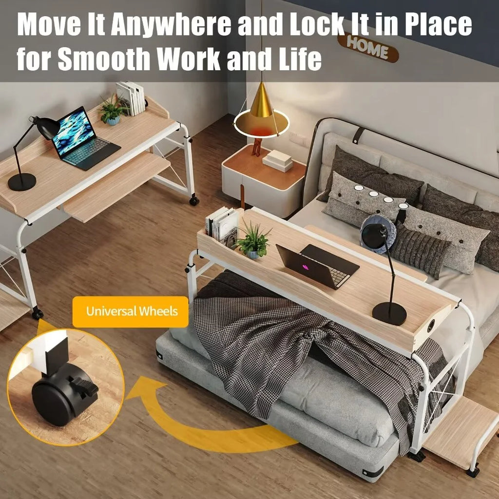 Height Adjustable Overbed Table with Wheels H96841