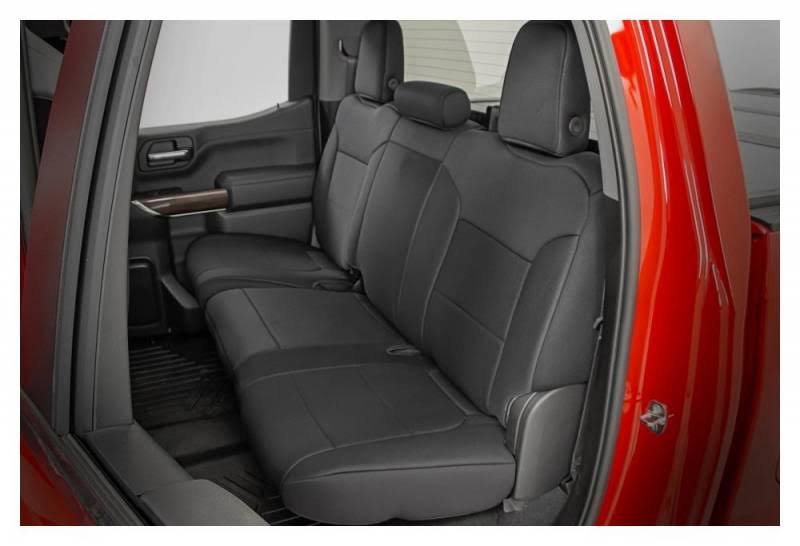 Black Neoprene Seat Covers Front and Rear T398