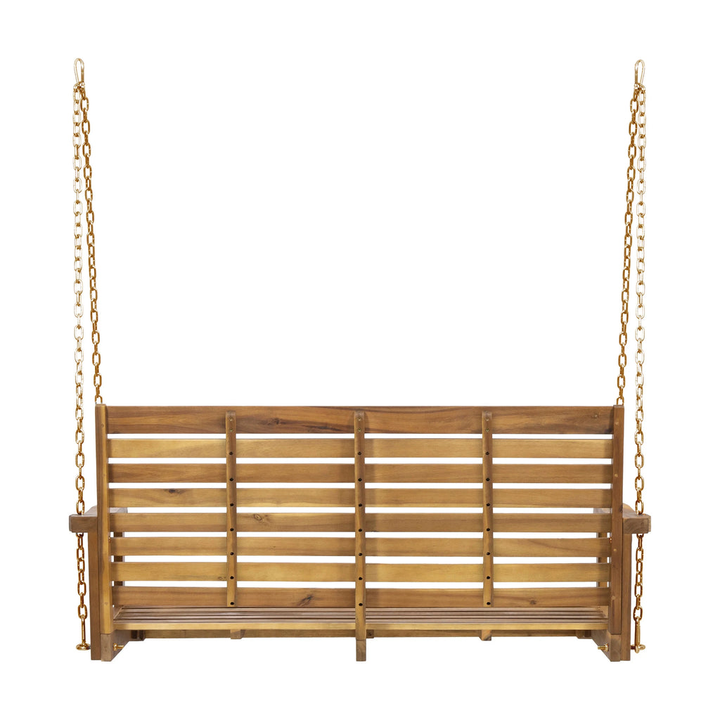 Teak Acacia Wood Porch Swing N9732