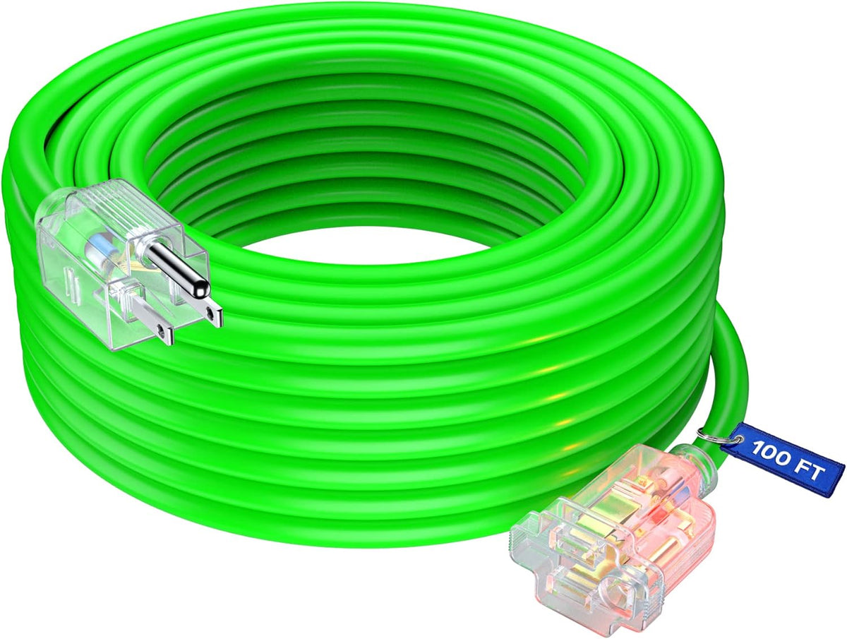 Orange 100 Feet 14 Gauge Heavy Duty Outdoor Extension Cord S1328