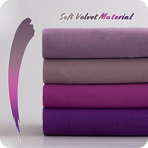 12x20 Inch Set of 4 Velvet Throw Pillow Covers I47774