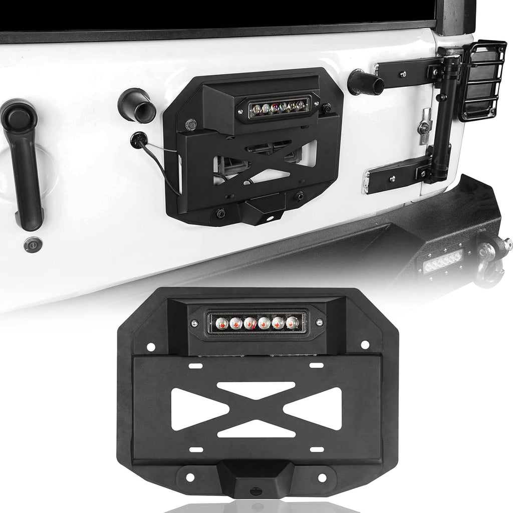 Spare Tire Delete License Plate Relocation Kit with Third Brake Light R31017