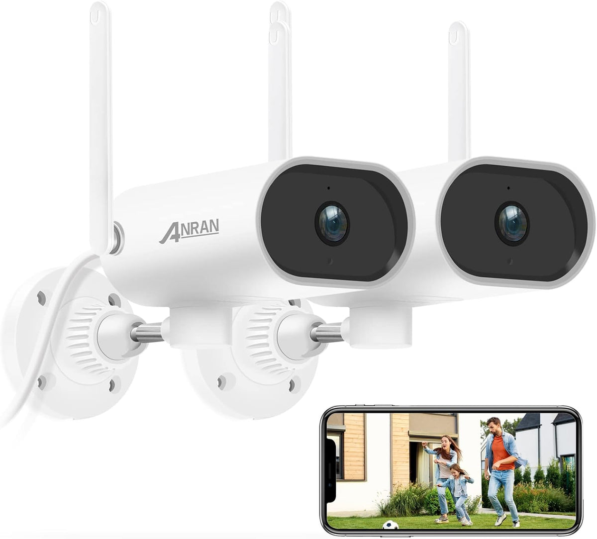 1080P WiFi Outdoor Security Camera 2-Pack I548