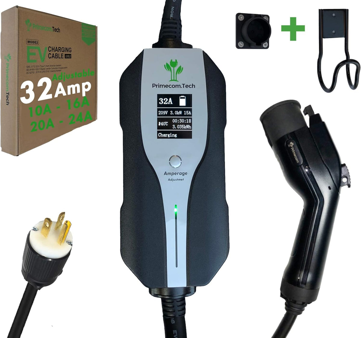 Level 2 Electric Vehicle Charger with 30Ft Cable M605