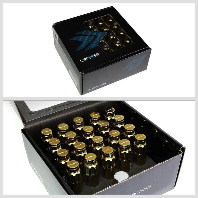 21 PC Chrome Gold Steel Lug Nut Set M5999