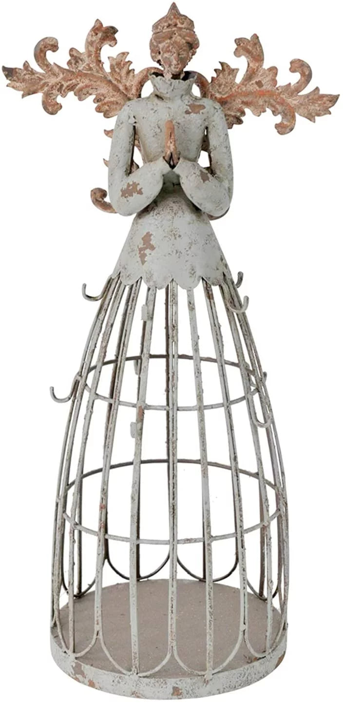 Antiqued Metal Garden Angel Statue 18"H O49882