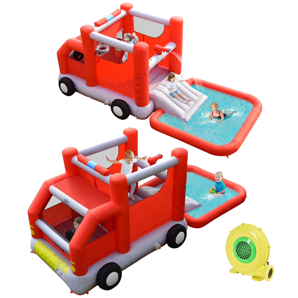 Inflatable Castle Water Park Kids Bounce House with 480W Blower Y81025