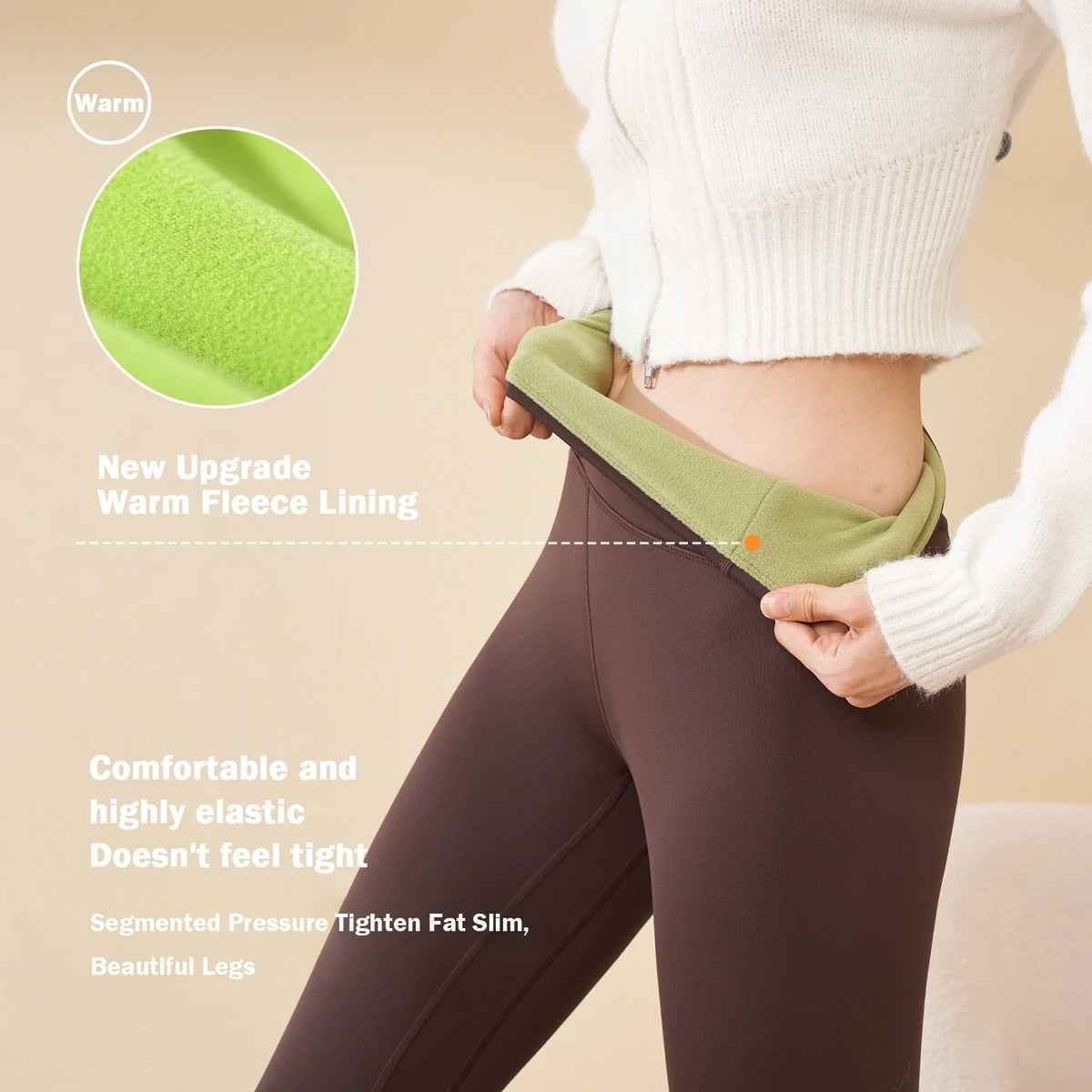 Fleece-Lined Tummy Control Shaping Leggings Y892