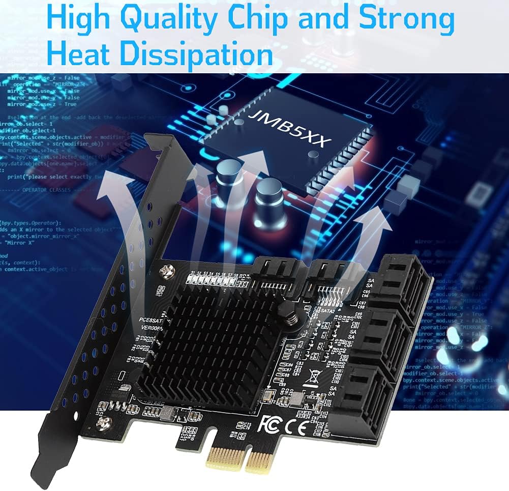 8 Ports PCI-E to SATA 3.0 Expansion Card with Driver Disc L276