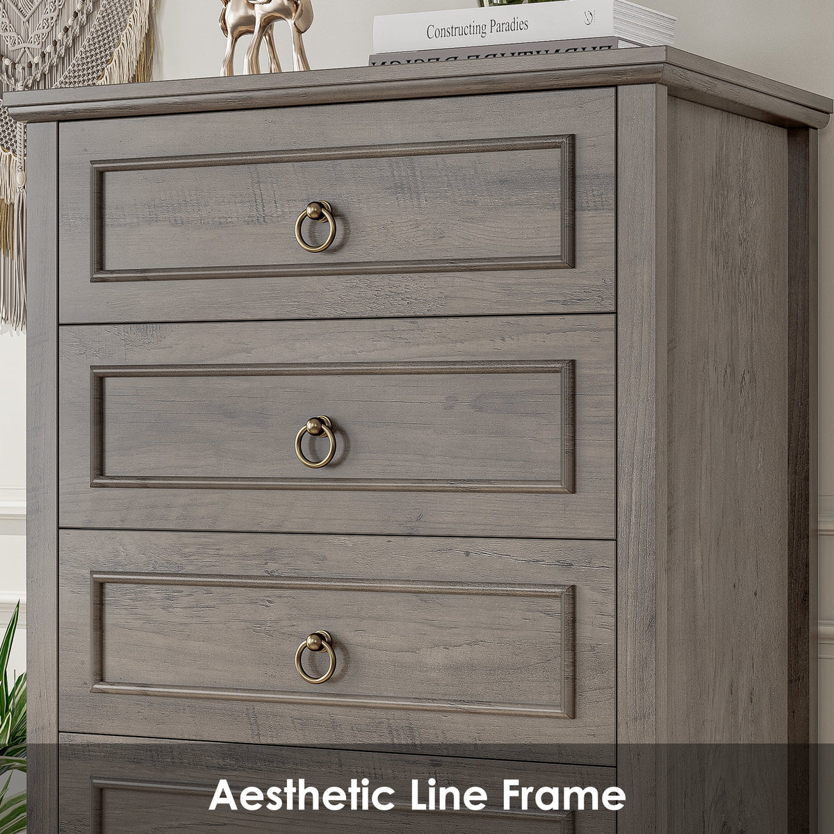 White 6 Drawer Wood Dresser G59045