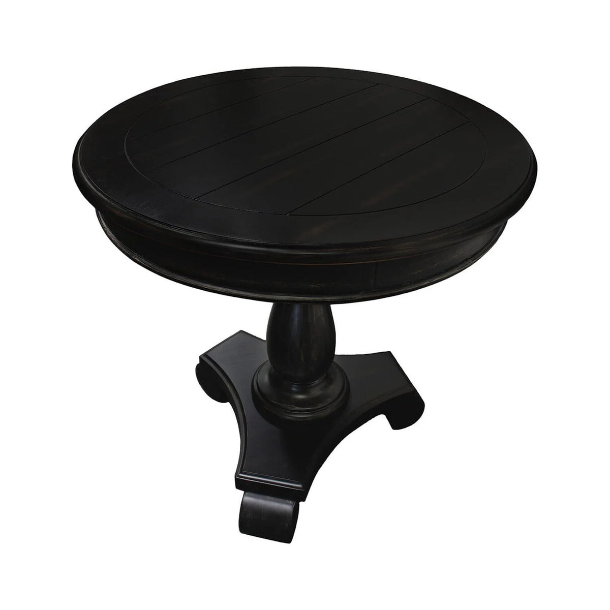 Antique Black Round End Table A552