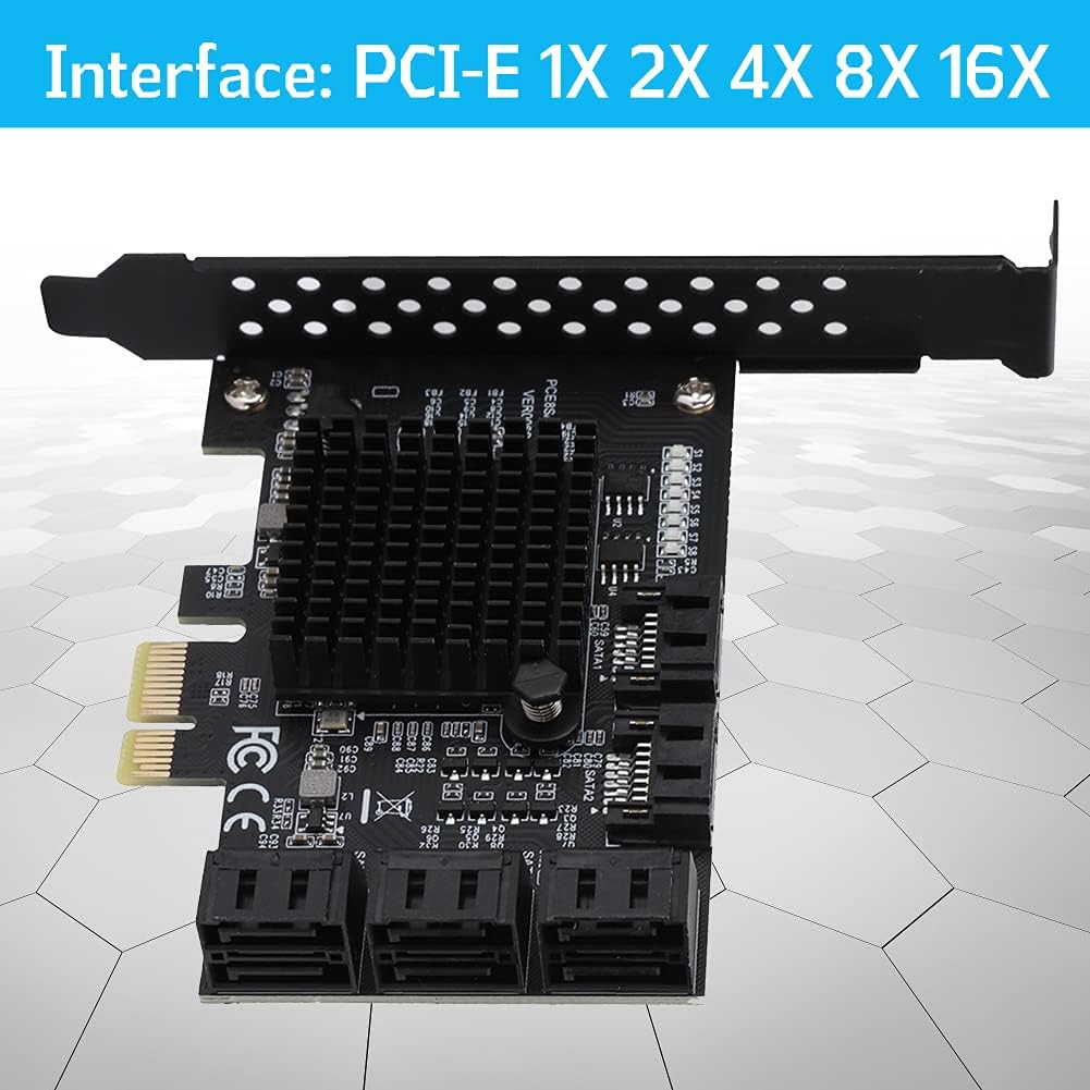 8 Ports PCI-E to SATA 3.0 Expansion Card with Driver Disc L276