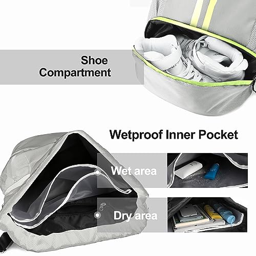 Drawstring Backpack with Shoes Compartment and Wet Proof Pocket S166
